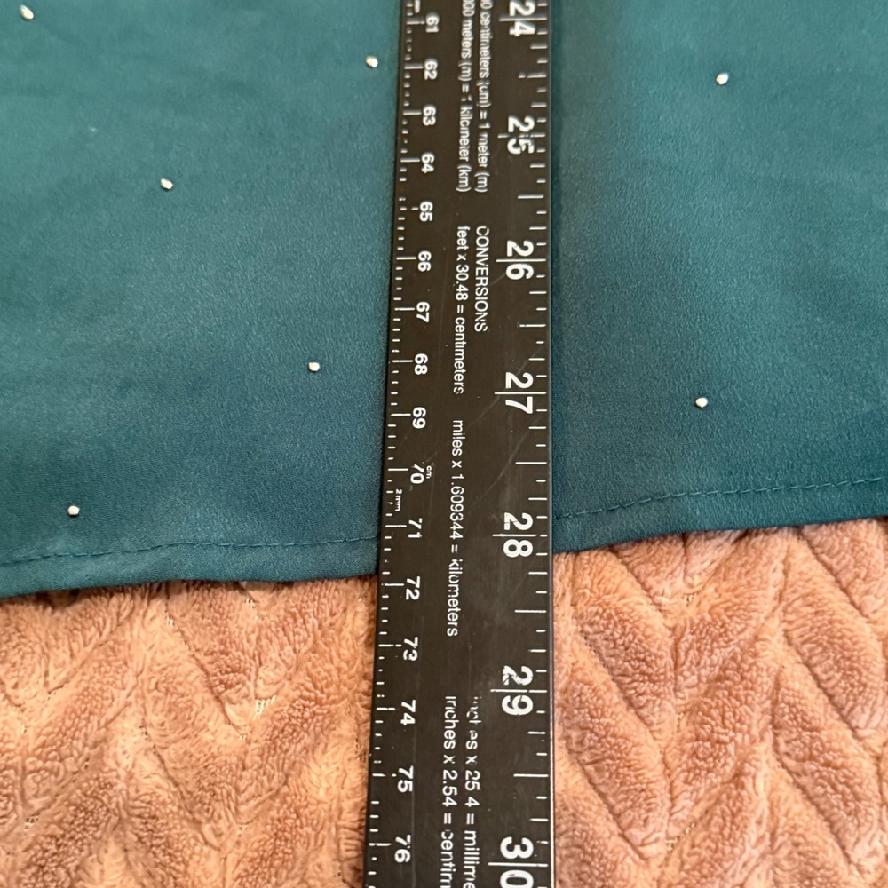 Lane Bryant Green Tie Neck Micro Dot Blouse Long Sleeve Top Womens 18/20 Y2K - Picture 5 of 8